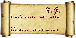 Horánszky Gabriella névjegykártya