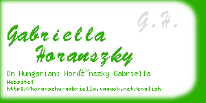 gabriella horanszky business card